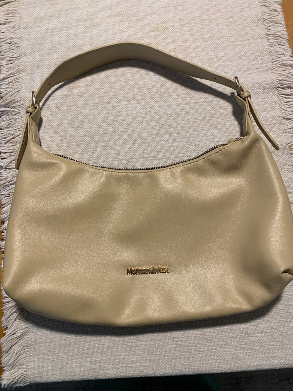 MontanaWest Tan Shoulder Hobo Bag-Gold accents
